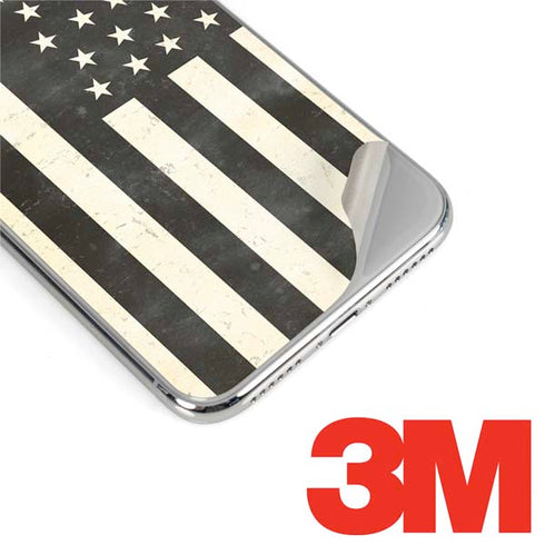 Black & White USA Flag iPhone XR Skin